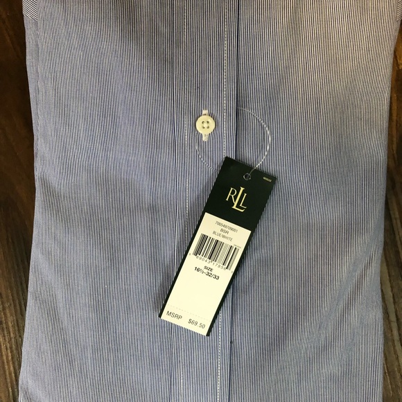 Lauren R Lauren Non-Iron Classic Dress Shirt - Picture 10 of 12